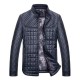 Autumn Winter Fashion Men's PU Leather Jacket Plush Thick Warm Jacket Casual Stand Collar Coat