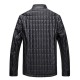 Autumn Winter Fashion Men's PU Leather Jacket Plush Thick Warm Jacket Casual Stand Collar Coat