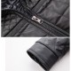 Autumn Winter Fashion Men's PU Leather Jacket Plush Thick Warm Jacket Casual Stand Collar Coat