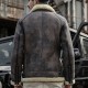 ChArmkpR Mens Biker Jacket Big Pocket Thick Warm Winter Shearling Faux Leather Coats