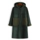 ChArmkpR Mens Mid Long Hooded Fleece Folyester Suede Jacket Shearling Coat