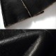 ChArmkpR Mens Mid-long Winter Thick Black Faux Leather Shearling Jacket