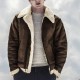 ChArmkpR Mens Winter Casual Thick Zipper Warm Coat Shearling Jacket