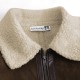 ChArmkpR Mens Winter Casual Thick Zipper Warm Coat Shearling Jacket