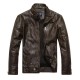 Faux Leather Thick Stand Collar PU Biker Motorcycle Jackets for Men