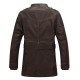 Men Winter Windproof Waterproof Thick Warm Velvet Plus PU Leather Jackets Outdoor Long Parka Coats