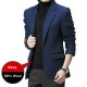 Autumn Winter Business Casual Slim Fitted Warm Suits Mens Fashion Wool Suit Coat