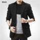 Autumn Winter Business Casual Slim Fitted Warm Suits Mens Fashion Wool Suit Coat