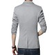 Fashion Casual Slits One Button Slim Fit Chic Men Suit Jacket Blazers