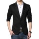 Fashion Casual Slits One Button Slim Fit Chic Men Suit Jacket Blazers