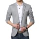 Fashion Casual Slits One Button Slim Fit Chic Men Suit Jacket Blazers