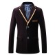Mens Business Single Breasted Fashion Fit Corduroy Long Sleeve Casual Blazers
