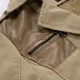 Autumn Mens Cotton Plus Cashmere Trench Coat Long Section Slim Stitching Jacket