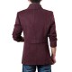 Autumn Winter Classic Lapel Coat Mens Single Breasted Casual Woolen Long Trench Coat