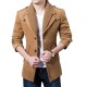 Autumn Winter Classic Lapel Coat Mens Single Breasted Casual Woolen Long Trench Coat