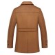 Autumn Winter Fashion Business Double Collar Casual Jacket Men's Wool Warm Jacket Long Trench Coat