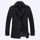 Autumn Winter Fashion Business Double Collar Casual Jacket Men's Wool Warm Jacket Long Trench Coat