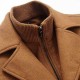 Autumn Winter Fashion Business Double Collar Casual Jacket Men's Wool Warm Jacket Long Trench Coat