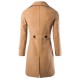 Autumn Winter Mens Turn-down Collar Warm Long Trench Coat Fashion Casual Style Pea Coat