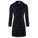 Autumn Winter Mens Turn-down Collar Warm Long Trench Coat Fashion Casual Style Pea Coat