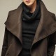 Men Mid-long Coat Solid Color Fashion Irregular Trench Coat