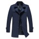 Mens Business Casual Wear Resistant Epaulet Single-breasted Classic Trench Coats