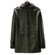 Mens Casual Business Classic Mid-long Thick Fleece Epaulette Solid Color Trench Coat