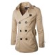 Mens Spring Autumn Double Breasted Casual Cotton British Style Trench Coats
