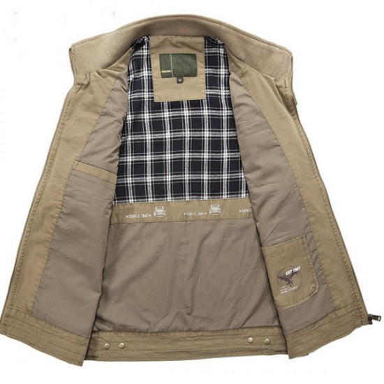 Autumn Winter Warm Cotton Outdooors Vest Casual Multi Pocket Outdooors Fishing Waistcoat