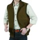 Casual Outdoor Cotton Stand Collar Vest Sleeveless Jacket for Men