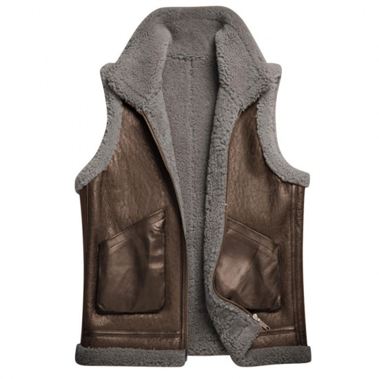 ChArmkpR Men Casual Double Wear Coat Vest Thick Warm Vest Waistcoat