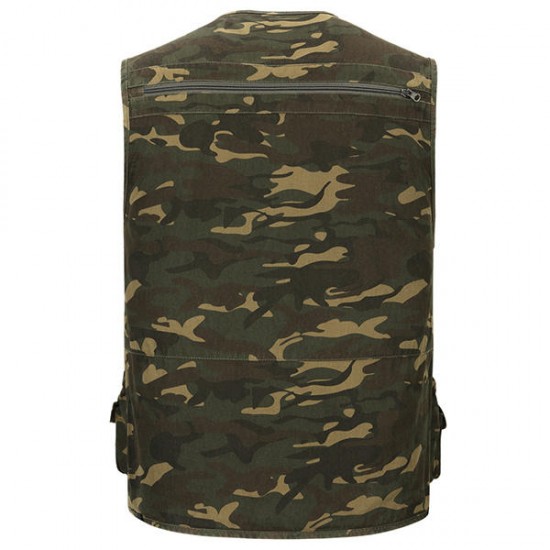 Cheap Mens Multifunctional Camouflage Pattern Quick Dry Outdooors Fishing Vest