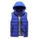 Fall Winter Thick Warm Padded Vest Removable Hood Sleeveless Quilted Coats