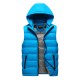 Fall Winter Thick Warm Padded Vest Removable Hood Sleeveless Quilted Coats