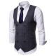 Fashion Business Plaid Waistcoat Suit Vest for Men