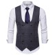 Fashion Business Plaid Waistcoat Suit Vest for Men