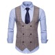 Fashion Business Plaid Waistcoat Suit Vest for Men