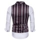 Fashion Business Stripe Printing Waistcoat Suit Vest for Men