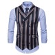 Fashion Business Stripe Printing Waistcoat Suit Vest for Men