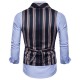 Fashion Business Stripe Printing Waistcoat Suit Vest for Men