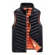 Fashion Casual Sport Stand Collar Winter Thick Warm Slim Fit Insulated Vest for Men