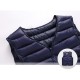 Mens Winter Thermal Thickened Warm V Collar Solid Color Insulated Padded Vest