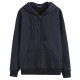 100% Cotton Sweatshirts Cardigan Zip Men's Thick Warm Fleece Lining Casual Sport Hoodies