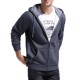 100% Cotton Sweatshirts Cardigan Zip Men's Thick Warm Fleece Lining Casual Sport Hoodies