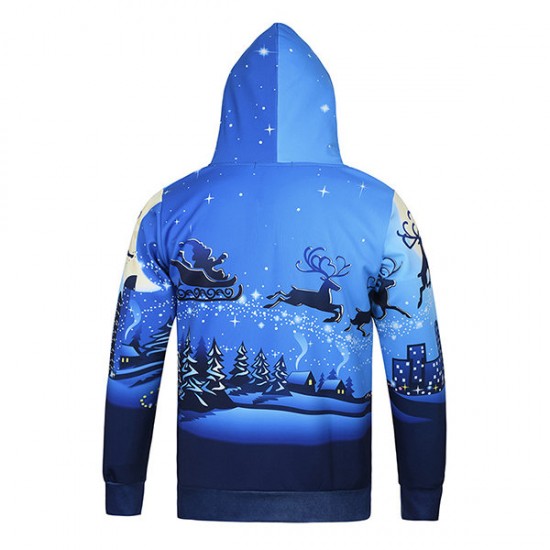 3D Christmas Deer Santa Ride Printing Hoodie Mens Casual Lovers Pullover Hoodies 3D Christmas Deer Santa Ride Printing Hoodie Mens Casual Lovers Pullover Hoodies