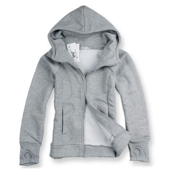 Autumn Fashion Cotton Loose Zipper Casual Thick Hooded Sweatshirt for Men