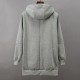 Autumn Winter 100% Cotton Side Zipper Up Solid Color Hoodies Sport Hooded Sweatshirt for Men