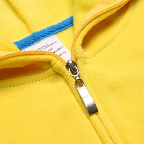 Basic Style Mens Hoodies Casual  Zip Fleece Sportswear Solid Color Warm Tracksuit