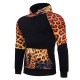 Hem head Side 3D Printing Sweater Fashion Casual Leopard Hoodies