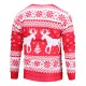 Men Christmas Red Deer Printed Long Sleeve Sweatshirt Casual Slim Fit Thick Hoodies Sweatshirts